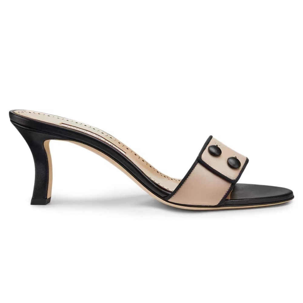 Manolo Blahnik Muluka Leather Mules